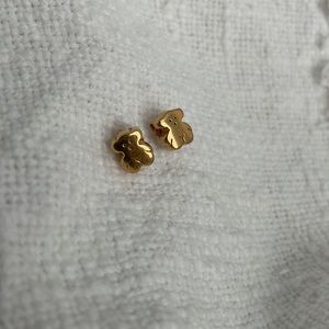 TOUS gold Earrings • AUTHENTIC •